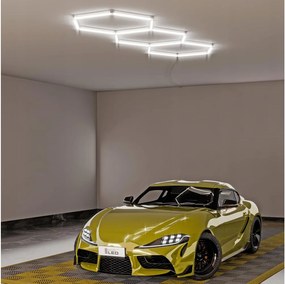 Plafonieră LED HEXAGON LED/128W/85-265V 6000K 248x97 cm CRI 90 IP54 albă
