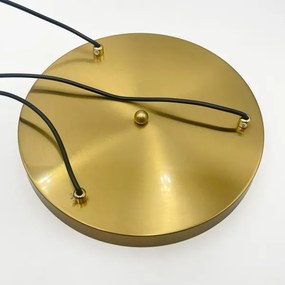 Lustră suspendată pe cablu CRISTAL 3xE14/15W/230V alamă/bej fumuriu