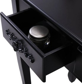 Masuta de toaleta Rome cu taburet-negru