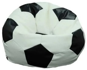 Fotoliu Minge Telstar Junior, Material Piele Ecologica - Black & White