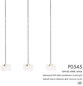 Lustra LED suspendata design decorativ Lipari 3L liniar