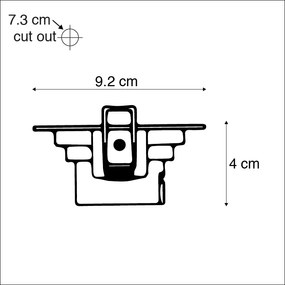 Set de 3 spoturi îngropate negre inclusiv LED cu dimmer în 3 trepte - Miu