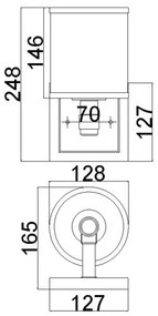 Aplică PROSPECT PARK 1xE27/60W/230V crom Feiss