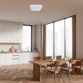 Plafoniera LED baie IP44 Alenzo 29x29cm alb