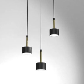 Lustră pe cablu ARENA 3xGX53/11W/230V neagră/aurie