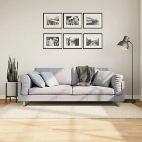 vidaXL Covor pufos &quot;PAMPLONA&quot; cu fire înalte, crem modern, 80x150 cm