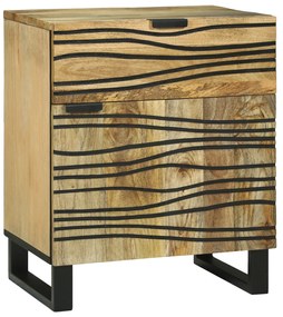 vidaXL Dulap de noptieră 50x33x60 cm – Lemn masiv de mango