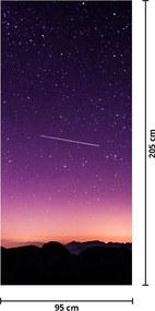 Fototapet pentru ușă - Cerul cu stea căzătoare (95x205cm)