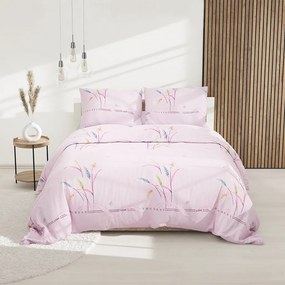 Lenjerie de pat din microfibra Culoare roz DAWSON + husa de perna 40x50 cm gratuit