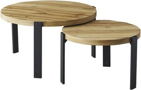 Set 2 masute cafea POLO, stejar/negru