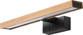 Brilagi - Iluminare LED pentru oglindă de baie 3 în 1 WOODY MIRROR LED/8W/230V IP44 negru/stejar
