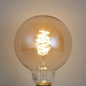 Set 5 becuri Bec LED inteligent E27 reglabil G95 chihlimbar 4.9W 320lm 2500K