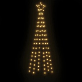 Brad de Craciun, 108 LED-uri alb cald, 180 cm, cu tarus 1, Alb cald, 180 cm, Becuri LED in forma dreapta