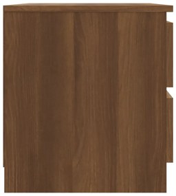 Noptiera, stejar maro, 50x39x43,5 cm, lemn prelucrat 1, Stejar brun