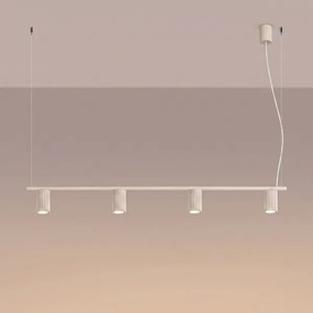 Sollux SL.2713 - Suspensie pe cablu KARBON 4xGU10/10W/230V crem