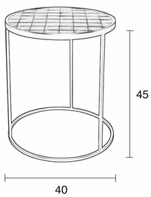 Masuta de cafea rotunda ceramica neagra Glazed