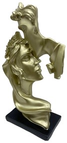 Statueta Cuplu, LOVERS KISS, Auriu, 25cm