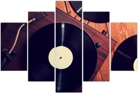 Tablou - Discuri de gramafon (150x105 cm)