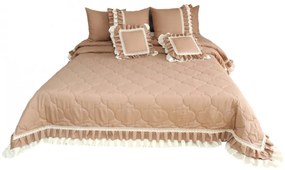 Cuvertura de pat roz antic de epocă în stil romantic Lăţime: 200 cm | Lungime: 220 cm