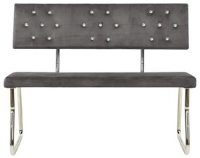 325863 vidaXL Bancă, gri deschis, 110 cm, catifea