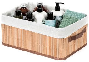 Coș de depozitare din bambus Compactor Carossa, maro