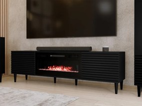 Masă TV cu șemineu electric Sarlana EF (negru). 1122997