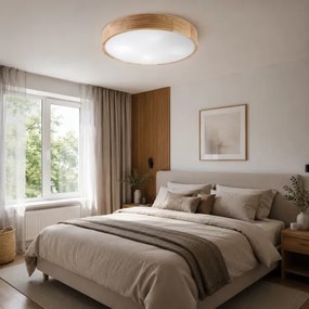 Brilagi - Plafonieră LED CARVALHO MODERN 4xE27/60W/230V stejar diam. 57,5 cm