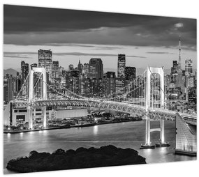 Tablou - Negru și alb oraș mare (70x50 cm)