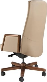 Scaun de birou modern piele sintetica si lemn Mink