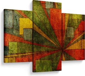 Tablou cu abstracție geometrică (90x60 cm)