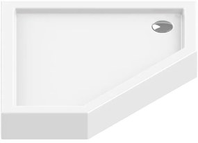 New Trendy New Azura cădiță de duș pentagonală 90x90 cm alb B-0366