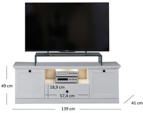 Masă TV/Dulap Brendon (alb). 1052784