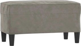 vidaXL Bancă, gri deschis, 70x35x41 cm, catifea