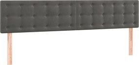 vidaXL Tăblii de pat, gri închis, 180x5x78/88 cm, catifea