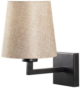 Aplică de perete neagră/crem ø 18 cm Profil – Opviq lights