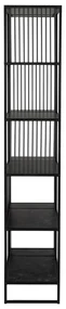 Bibliotecă neagră cu aspect de piatră 85x185 cm Strington – Actona