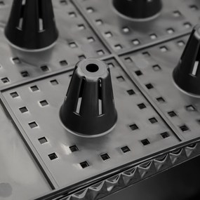 Outsunny Jardinieră din plastic cu roți și orificii de drenaj pentru cultivarea plantelor în exterior 50x50x33 cm Marrón | Aosom Romania