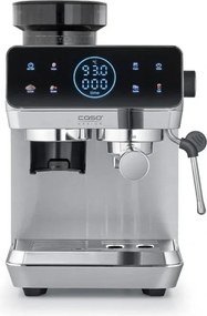 Espressor manual Caso EspressoGourmet&Grind, 1500 W, 20 bar, 1,8 l, Ulka, Spumare lapte, Cold Brew, Comanda tactila, Rasnita, Portafiltru, Otel inoxidabil
