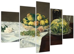 Tablou - Edouard Manet, Still Life with Melon and Peaches, reproducere (150x105 cm)