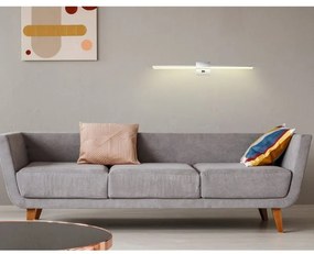 Aplica LED design modern Jaime argintiu, opal