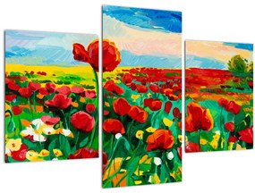 Tablou - Câmp cu maci (90x60 cm)