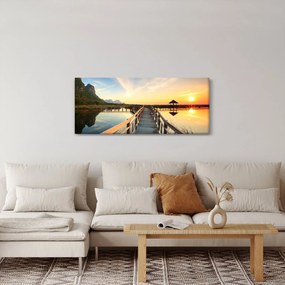 Tablou ponton din lemn (120x50 cm)