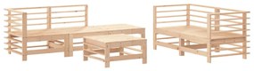 3186200 vidaXL Set mobilier relexare de grădină, 6 piese, lemn masiv de pin