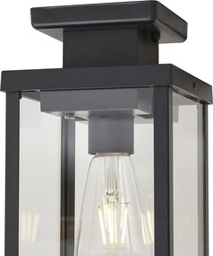 Plafonieră modernă de exterior neagră cu senzor de mișcare IP44 - Rotterdam