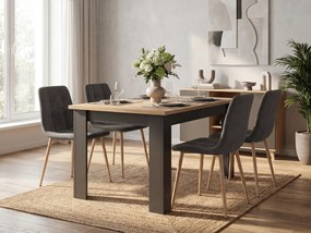 Scaun din catifea gri inchis KARA