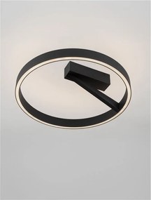 Plafoniera circulara aluminiu negru LED CCT ADALIZ 50cm