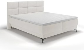 Pat matrimonial 180 cm Riviera 180 (cu somieră și saltea) (cu sp. depozitare) (alb + negru). 1099642