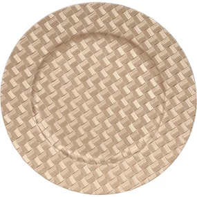 Suport cu farfurie Golden Weaving, 33 cm