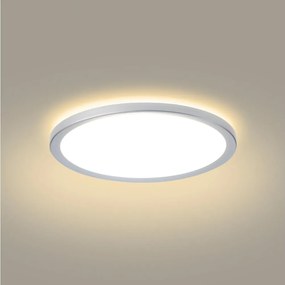 Brilagi - Plafonieră LED pentru baie ULTRA SLIM, 12 W, 230 V, Ø 22,5 cm, argintiu, IP54