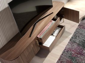 Comoda TV moderna design LUX Wood and Gold